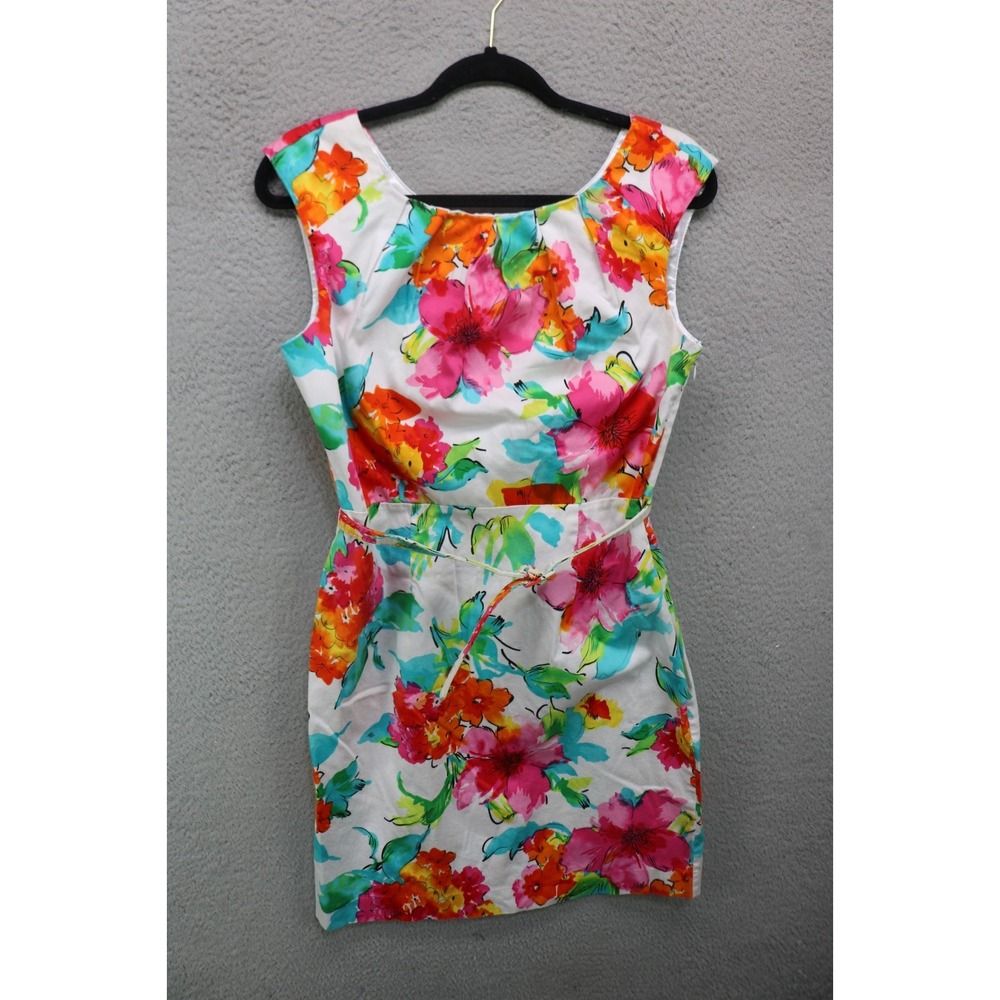 Spense Sleeveless Belted Floral Dress-Size 8-Cottagecore-Romantic-Feminine